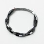 Rectangular Hematite Beads, 4x8 mm, length about 40 cm on thread