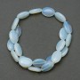 Oval Synthetic Moonstone Beads, 13×18×6 mm, 40 cm on thread