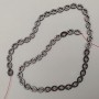 Hematite Beads Cross, 6x8 mm, 39 cm length +/- on thread