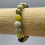 Bracelet Ophite (synthetic acrylic) smooth beads, diameter 10.5 mm, length 18 cm (stretch)