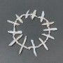 Baroque pearls 'Cross' with a gasoline tint on a thread d 40×25 mm+-, length 38 cm+