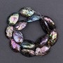 Natural halite double oval beads, 17×28 mm, about 39 cm long on thread