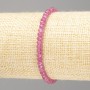 Tourmaline Bracelet (Synthetic) Faceted Rondelle, 4x3 mm, 18 cm (Stretch)