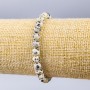 Dalmatian Jasper Bracelet (acrylic beads) smooth beads, 6 mm diameter, 18 cm length (stretch)