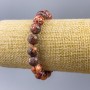 Ocean Jasper Bracelet (artificial acrylic) smooth beads, 10 mm diameter ±, 18 cm length (stretch)