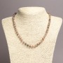 Natural Selenite Necklace with a Smooth Bead, 6 mm Diameter +/-, 45 cm Length +/-