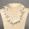 Necklace of natural kaolinite stone, chip 'Needle', diameter 20x8 mm, length 48 cm +