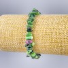 Zoisite natural stone chips bracelet, 8x4 mm, length 18 cm (stretch)