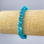 Turquoise bracelet (artificial) tumbled chips, diameter 8x4mm ±, length 18cm (stretch)