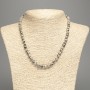Dalmatian Jasper Necklace (Acrylic) Smooth Beads, 6mm Diameter, 48 cm Length