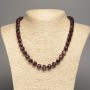 Natural Rubellite Tourmaline Necklace, Faceted Cubes, 9x9 mm, 50 cm length