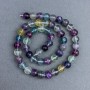 Fluorite beads, natural stone, smooth spheres, diameter 10 mm ±, on thread, length 40 cm+