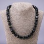 Beads 'Aventurine' 'Blue Sand Cairo Night' hexagonal, diameter 12mm, agate rondelle, diameter 14x11mm, length 50cm
