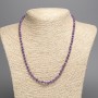 Necklace with natural fosfosiderite gemstone, faceted cubes 4×4 mm, length 48 cm +