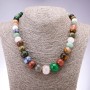 Necklace: Assorted Rondelle Beads in Graduated Size, diameters 10×6 mm to 17×13 mm, length 46 cm