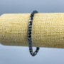 Hematite Cube Bead Bracelet, 4×4 mm, 18 cm length (stretch)