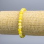 Toned Rutile Quartz Bracelet, smooth beads, diameter 6.5 mm, length 18 cm (stretch)