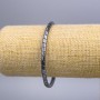 Hematite Zigzag Bracelet, 4×4 mm diameter, 18 cm length (stretch)