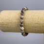 Bracelet Sunstone natural stone smooth beads, 8± mm diameter, 18 cm stretch bracelet