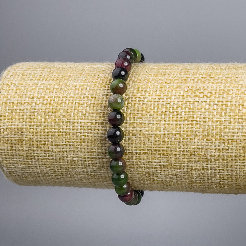 Zoisite Bracelet (Synthetic) Smooth Beads, 6 mm Diameter, 18 cm Stretch