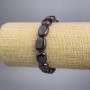 Garnet Stone Bracelet, Faceted Beads, 11×15 mm Diameter, 18 cm Length, Elastic
