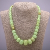 Onyx stone necklace with smooth graduated rondelle beads, diameter 8x6-20x13 mm, length 52 cm