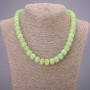 Onyx Stone Necklace, Smooth Rondel Beads, 12x9 mm Diameter, 45 cm Length