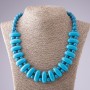 Necklace Cleopatra Turquoise blue (single piece) strand 10×25 mm and bead 10 mm L50 cm