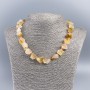 Raw citrine nugget necklace, 12×15 mm, length 45 cm±