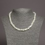 Natural mother-of-pearl square bead necklace, 5–6 mm, length 45 cm
