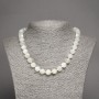 Adularia natural stone necklace with smooth beads, 10 mm diameter, length 45 cm +/-