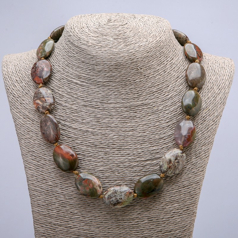 Picasso Jasper Necklace, oval 25×18 mm, length 45 cm +