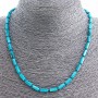Blue mother-of-pearl 'tube' 8x4mm, length 45 cm