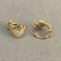Kaf Xuping 18K Gold Plating White Crystals Love 10x8mm +