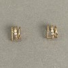 Triple Kaf Xuping 18K Gold Plating White Crystals 10x8mm +