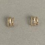 Triple Kaf Xuping 18K Gold Plating White Crystals 10x8mm +
