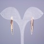 Xuping Earrings 18K Gold-Plated with White Crystals, 33mm Length