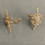 Ear Cuff Xuping 18K Gold Plating White Crystals Star, diameter 20×10mm+