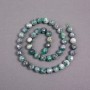 Lepidolite beads on a string, natural stone, faceted round beads, diameter 8.5 mm, length 38 cm