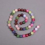 Beads on a thread tourmaline natural stone faceted bead, diameter 8.5 mm, length 38 cm