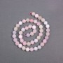 Morganite Beads on Thread, Natural Stone, Faceted Round Bead, 8 mm Diameter ±, 38 cm Length ±