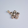 Xuping 18K Gold-Plated Pendant 'Flower with White Crystals', diameter 19×18 mm+