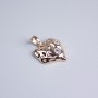 Xuping Pendant 18K Gold Plating Heart with White Crystals, 16×18 mm diameter