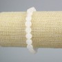Bracelet Mountain Crystal Faceted Coin Bead, 8.5 mm diameter, 18 cm length (stretch)