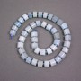 Aquamarine Rondelle Beads on Thread, 9x7 mm ±, with Seed Beads, 2 mm ±, Length 40 cm ±