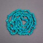 Turquoise beads on a string (artificial) light blue crystal chips, diameter 7x6x4mm +/-, length 78 cm +/-