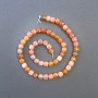 Carnelian Beads, Natural Stone, Faceted Cubes, 7×7 mm, Length About 39 cm on Thread
