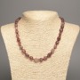 Strawberry Quartz Faceted Necklace, bead diameter 11x9-8x7 mm approx, length 46 cm