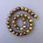 Yellow Pietersite Beads natural stone smooth round bead, diameter 12mm, length 39cm