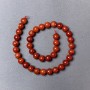 Red Jasper Beads (Pressed) Smooth Round Beads, 10mm Diameter ±, 39cm ± Length on Thread